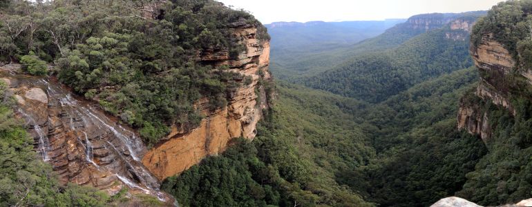 Pohled na Modré hory u Wentworth Falls.
